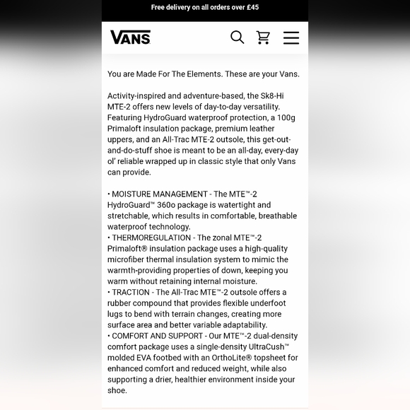 Vans MTE-2 Sk8-Hi DR Shoes Purple Violet Ice Marshmallow NIB Rare UK Mens 9.5 - Picture 7 of 7